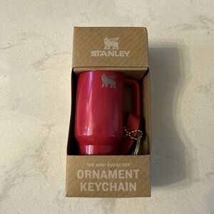Stanley 4.45" Quencher Tumbler Keychain FOB Christmas Ornament Red Delicious NEW